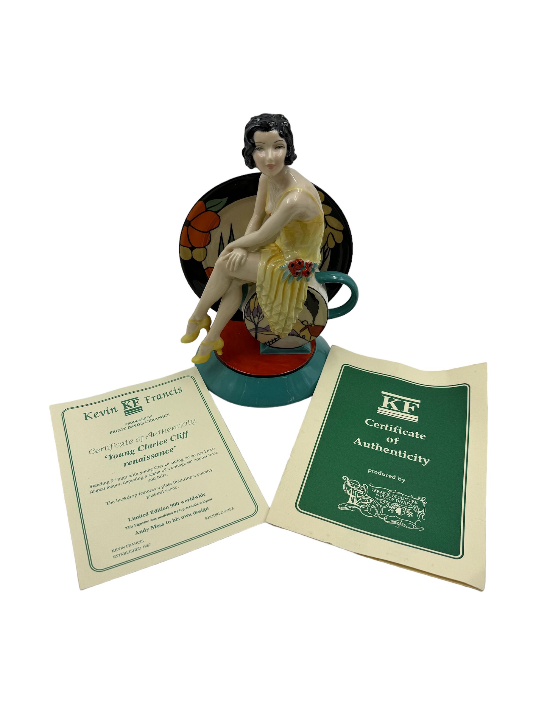Kevin Francis limited edition figure depicting 'Young Clarice Cliff' 