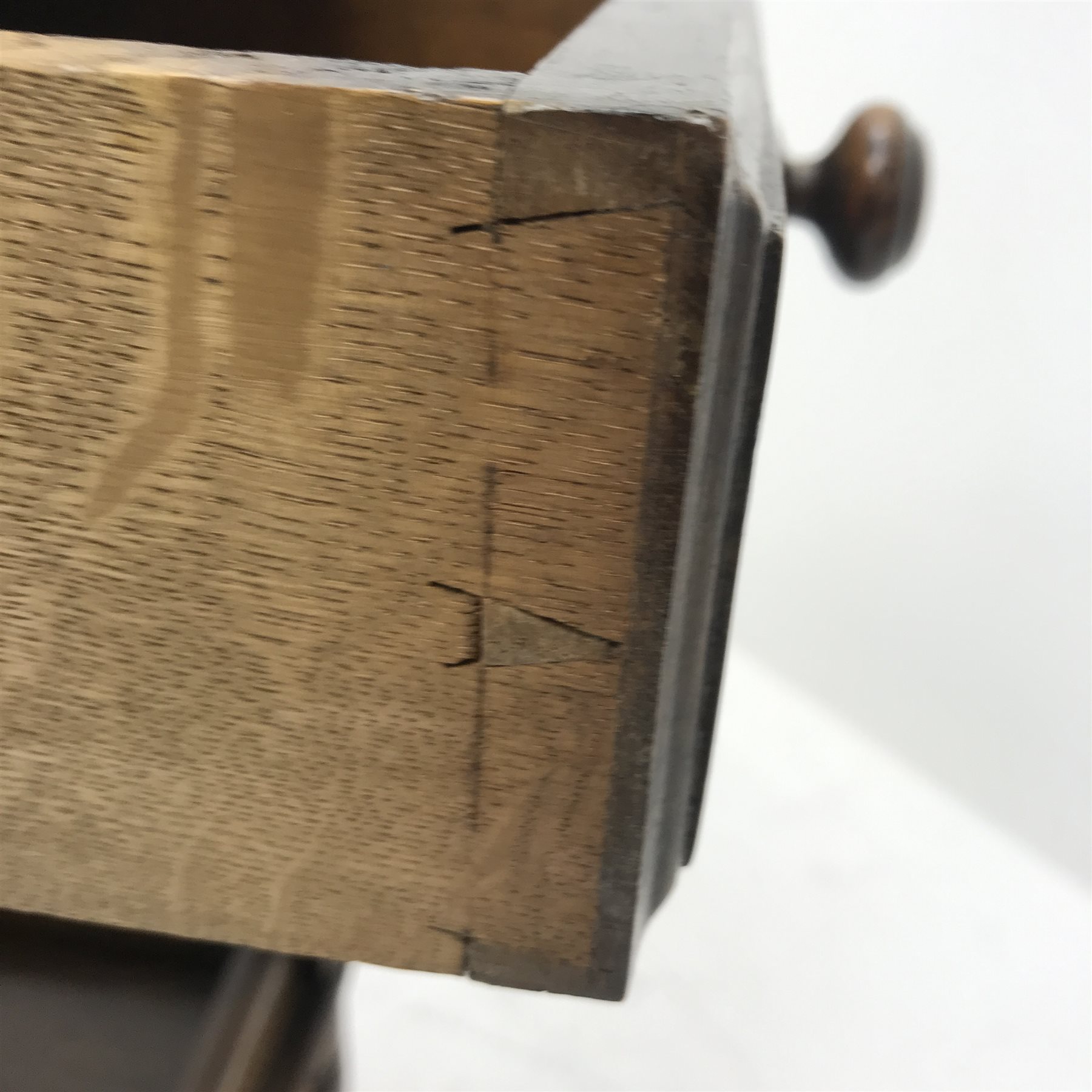 Early 20th century oak tea trolley, carved cup and cover supports joined by solid undertier, W76cm, H81cm, D82cm