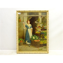  Oliver Stockman (19th/20th century): 'The Sweetest of Flowers', oil on canvas signed 55cm x 40cm  