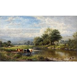 Walter J Watson (British 1879-c1937): 'On the Machno - North Wales', oil on canvas signed and dated 1908, titled and further signed verso 40cm x 65cm 
Provenance: private collection; with James Alder Fine Art, Hexham