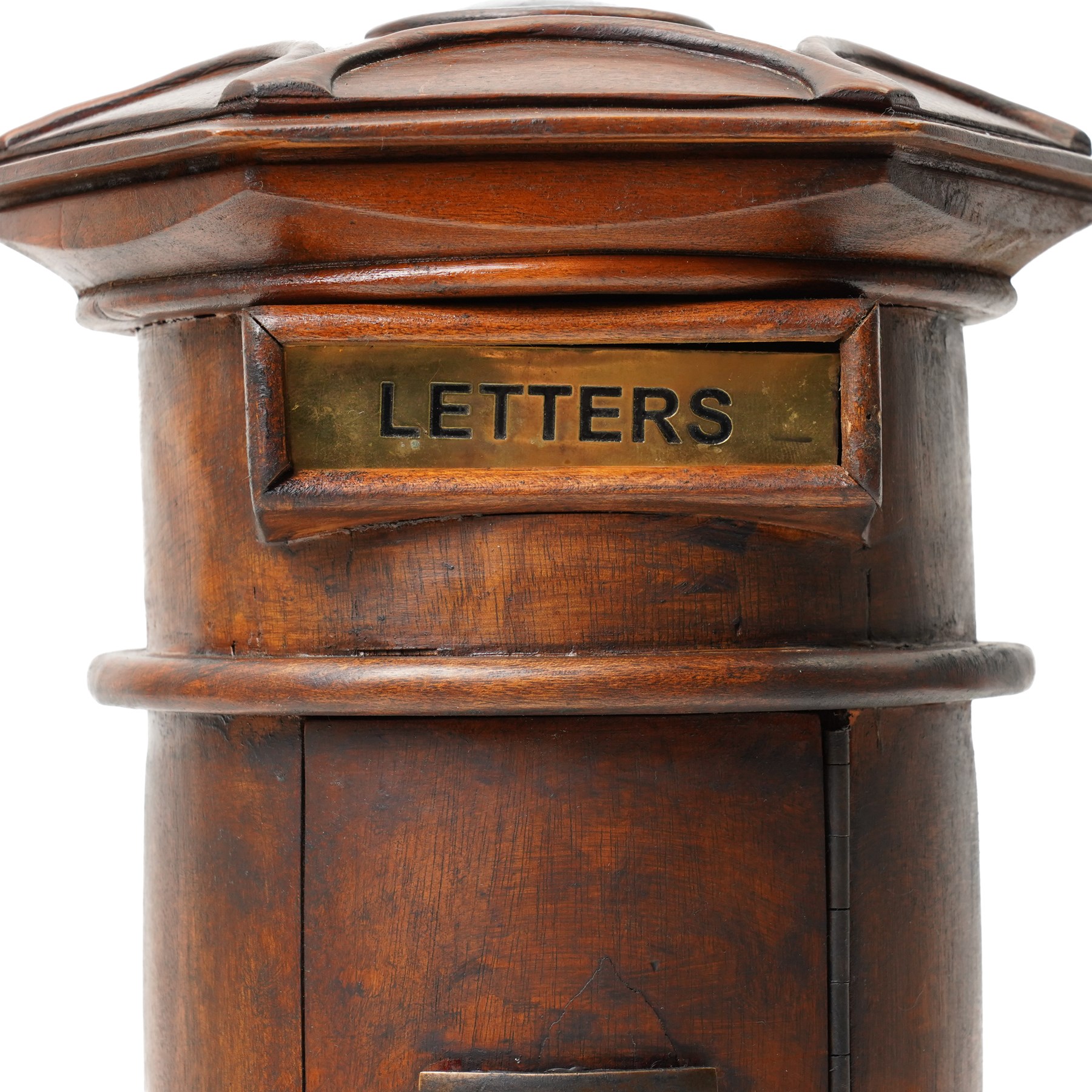 Victorian style country house letter box with domed hex | Wood