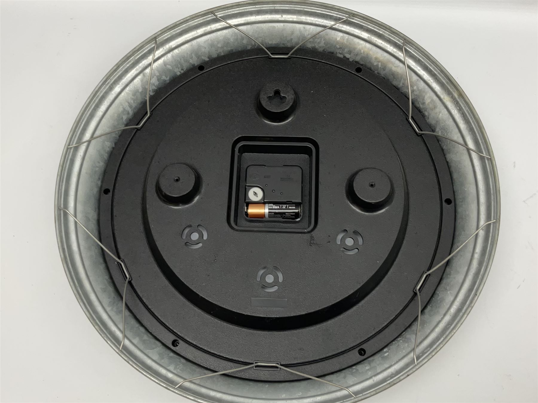 Esso Advertising Wall Clock, 'Put A Tiger In Your Tank', together with Jones & Co wall clock, largest example D40cm