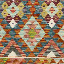 Two kilims, comprising a Chobi  flatweave Kilim runner, 239x81cm, and a Maimana flatweave kilim, 125x85cm 