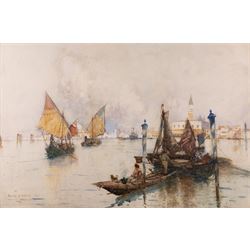 Frank Henry Mason (Staithes Group 1875-1965): Venetian Lagoon, watercolour signed and date...