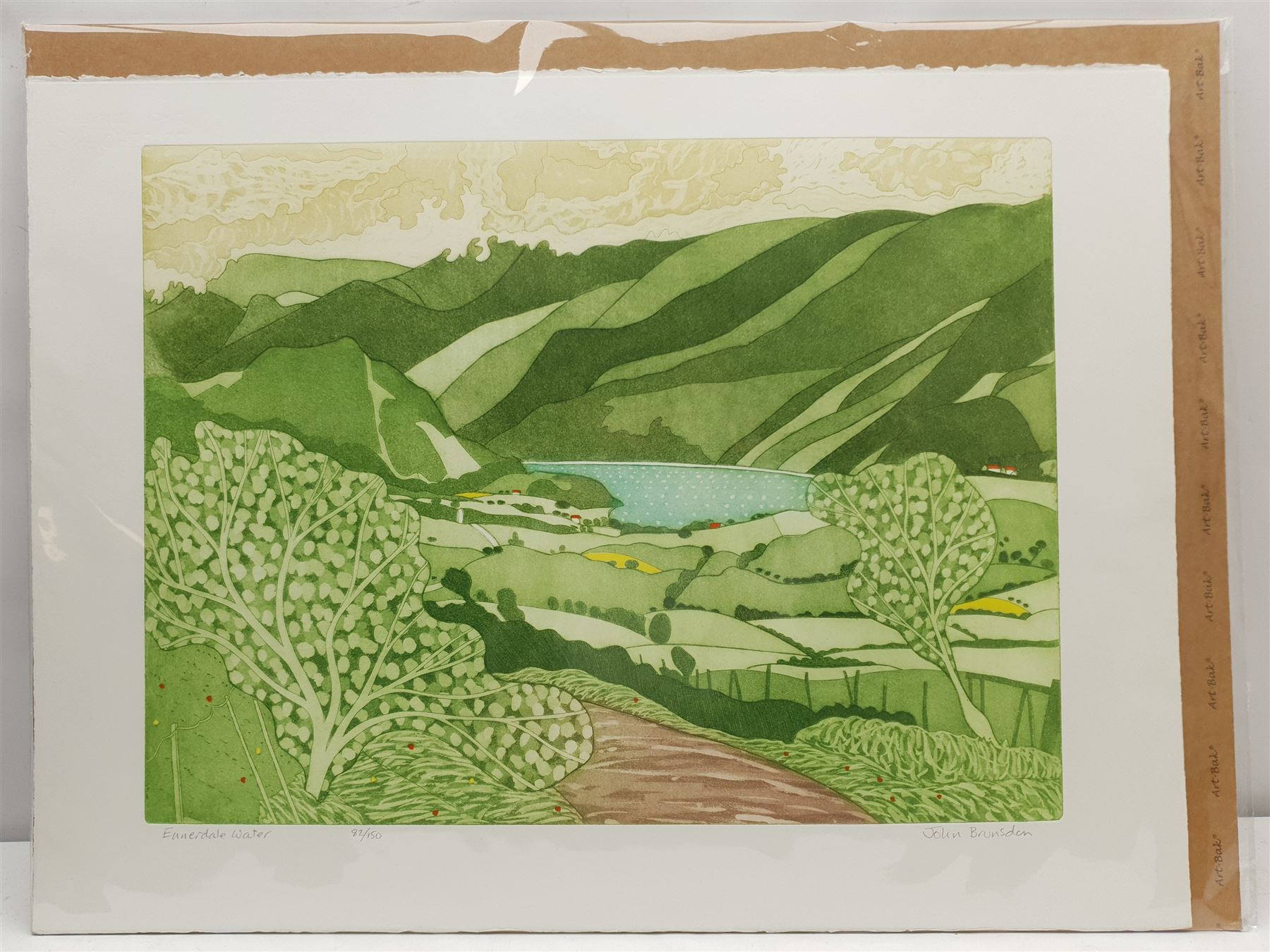 John Brunsdon (British 1933-2014): 'Ennerdale Water', limited edition coloured etching signed titled and numbered 82/150 in pencil 45cm x 60cm with full margins (unframed)