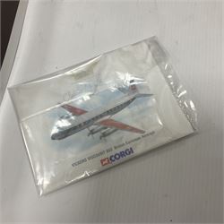 Corgi - Aviation Archive, eleven ‘Classic Propliners’ 1:144 scale models comprising Vickers Viscount models; 47601 700 Series British European Airways; 47602 Parcelforce; 47603 Continental Airlines; 47604 800 Series Lufthansa; 47605 700 Series British Eagle no.391/2900; 47606 806 Virgin Atlantic Airways; 47607 802 British European Airways; 47608 806 British Airways no.985/3000; 47609 836 British Midland Airways no.1530/2500; AA30501 800 Aer Lingus no.651/2100; AA30503 800 British Air Ferries no. 1131/2100; all boxed (11) 