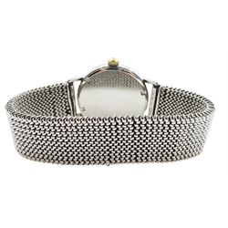 Zenith stainless steel gentleman's manual wind wristwatch, 17 jewels movement, Cal. 2542, on expanding stainless steel strap