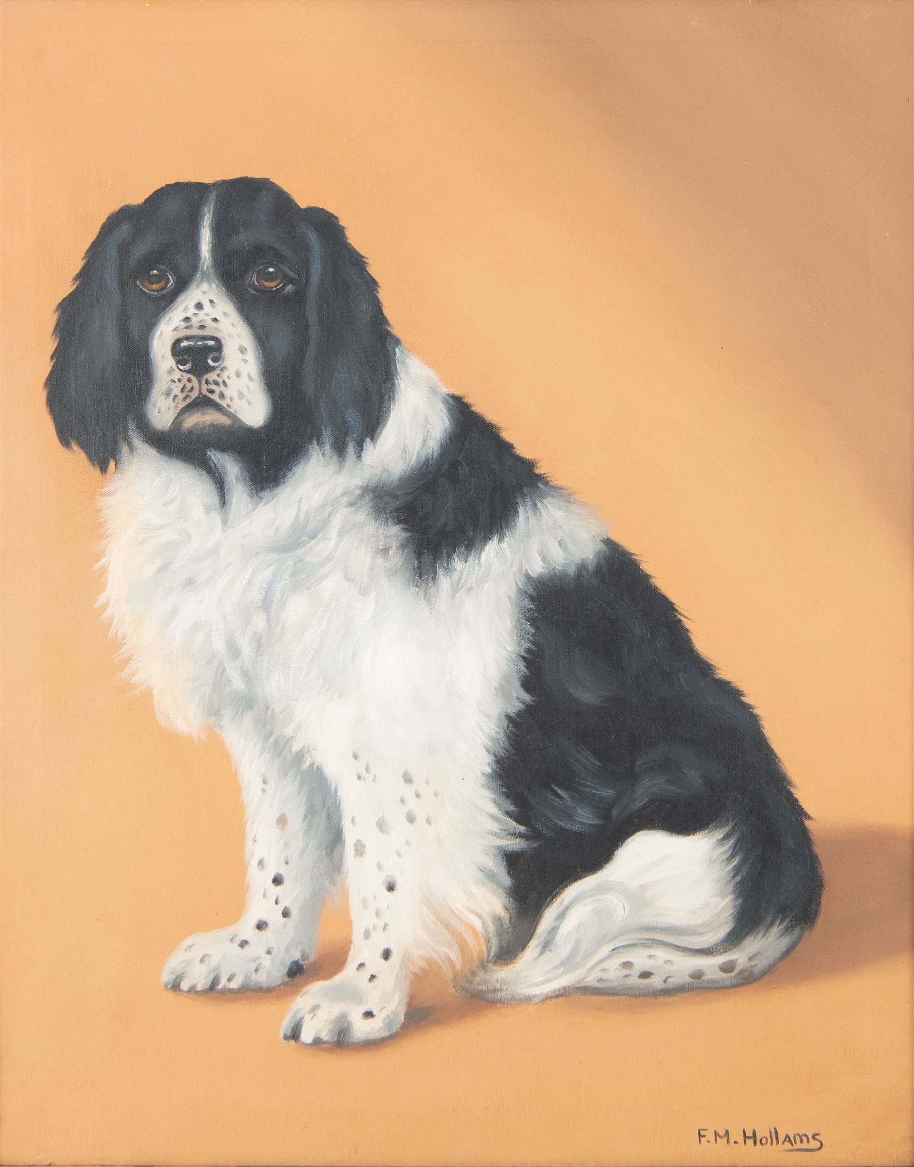 Frances Mabel Hollams (1877-1963): Portrait of a Spaniel, oil on canvas signed 50cm x 39cm 
Provenance: sold Bonhams Knightsbridge 10th October 2006 Lot 335
