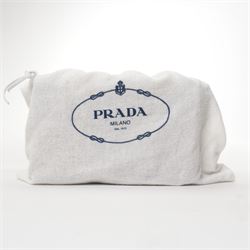 Prada - Saffiano Leather Mini Crossbody Bag, in structured nude-pink leather with detachable gold-tone chain shoulder or crossbody strap and hardware, Prada Milano raised logo, with crimson leather interior, unused with original dust bag