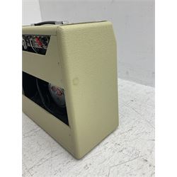 Headstrong Lil'King-S valve amplifier with Legend speaker, being a Boutique guitar amp made in the USA as a fender Princeton Reverb Clone in a cream colour; NVN; L51cm