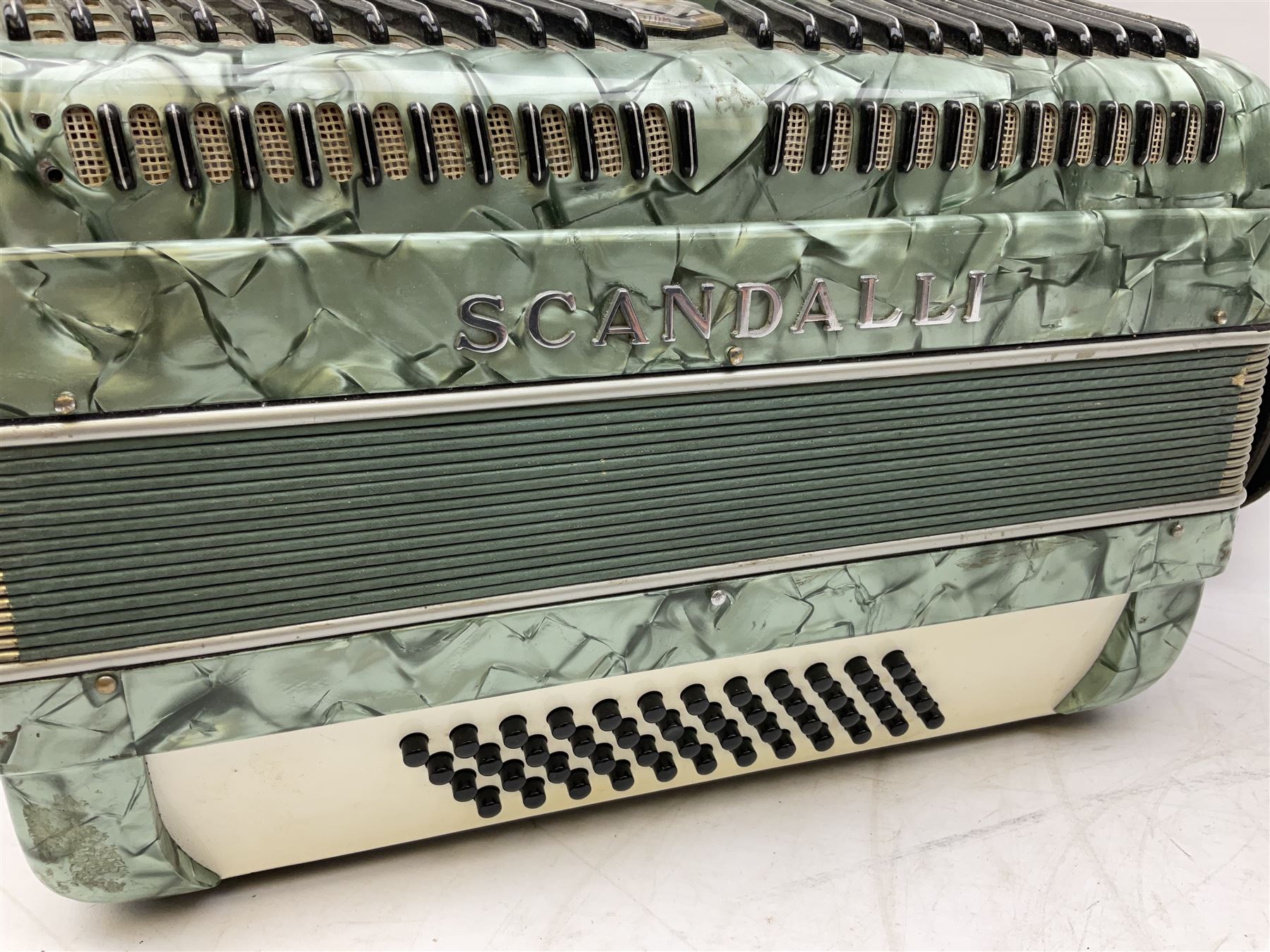 The Viceroy Junior Model Accordion in case, together with a Scandalli piano accordion 
