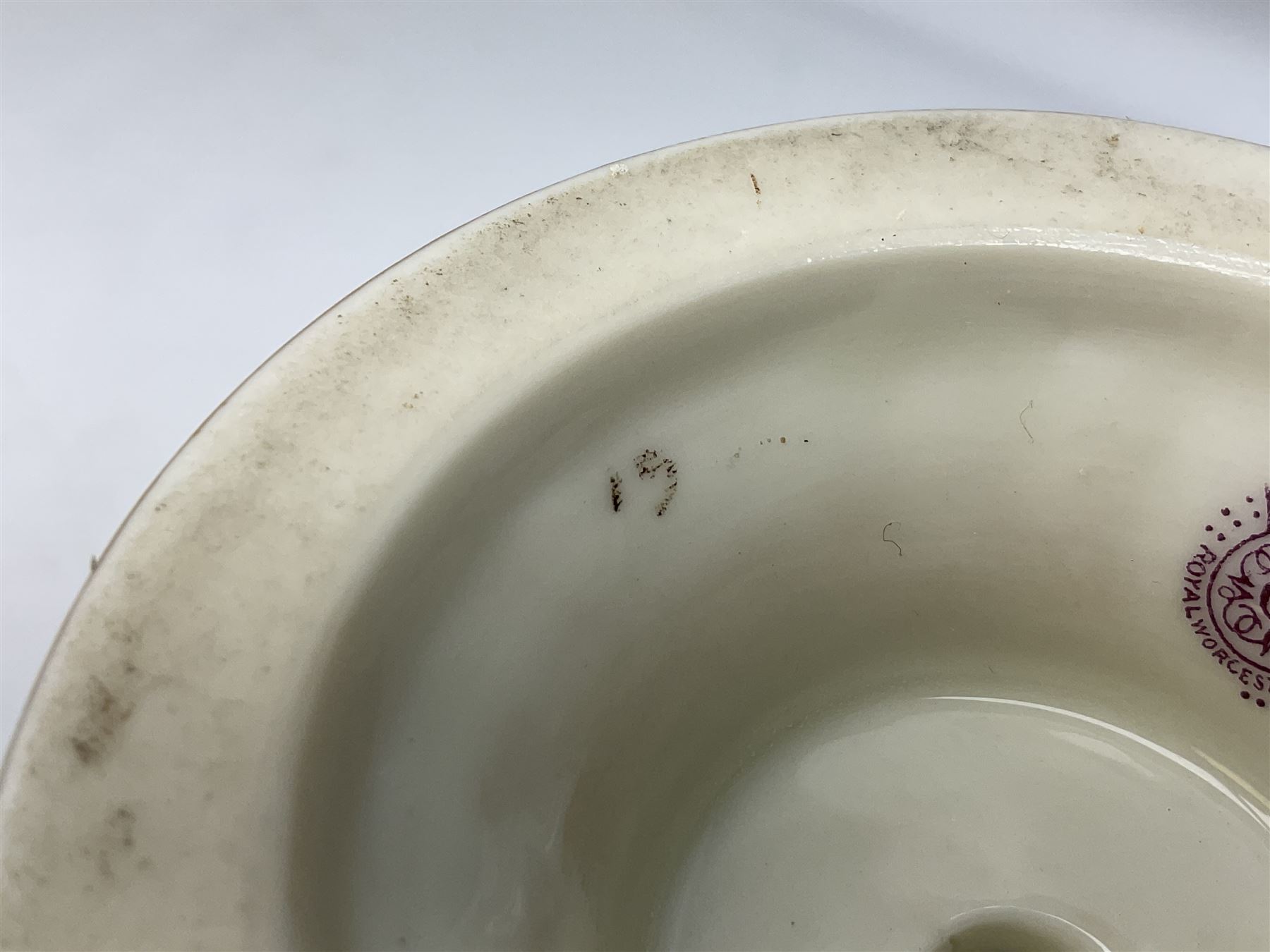 Early 20th century Royal Worcester vase decorated by Harry Davis, of ovoid form with twin acanthus mounted handles and waisted high neck supporting a domed cover, upon a circular foot, the body hand painted with sheep in a highland landscape, signed H Davis, with puce printed marks beneath including shape number 2425, and date code for 1907, H27.5cm