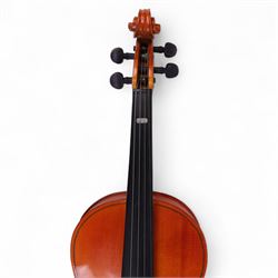 Chinese violin, in fitted case with bow, L