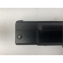 H. Weihrauch HW45 air pistol, .177 calibre, over-lever mechanism, chequered grip No.372679 L31cm; and quantity of pellets