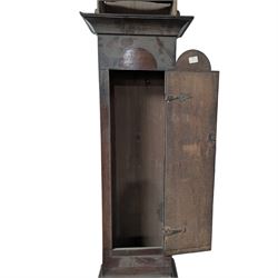 Late 18th century oak longcase clock case