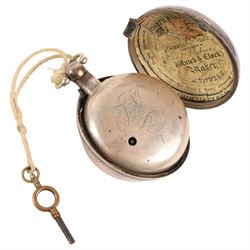 Silver open faced pocket watch by Joseph Marshall, together with a silver Army football medal