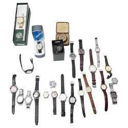 Collection of wristwatches including Casio and MG and an early 20th century gilt brass bed...