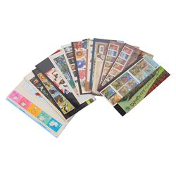 Queen Elizabeth II mint decimal stamps, all first class, mostly in presentation packs, face value of usable postage approximately 560 GBP