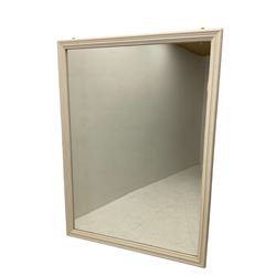 Large white painted mirror