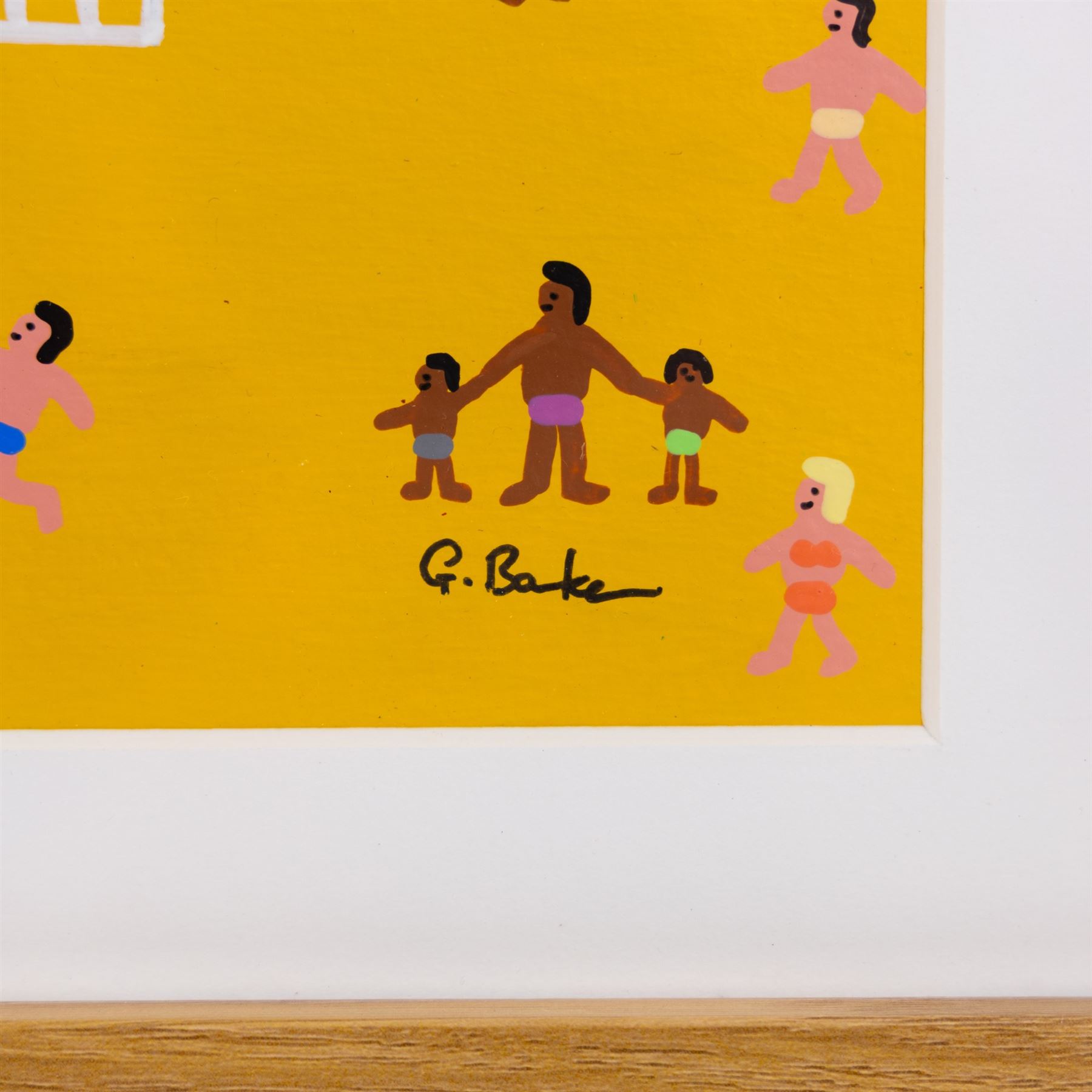 Gordon Barker (British 1960-): 'Funfair at the Beach', acrylic on paper signed, titled verso 24cm x 34cm 