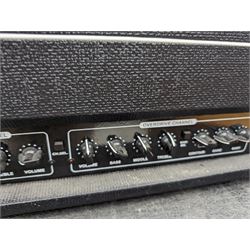 Hiwatt Maxwatt G200R HD guitar transistor amplifier, serial no 07026450, together with a large speaker, speaker H70cm, W66cm