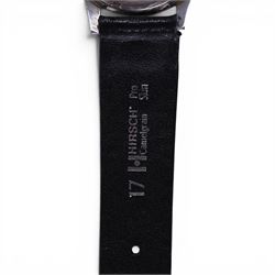 Enicar Ultrasonic 21 Jewels stainless steel wristwatch on leather strap