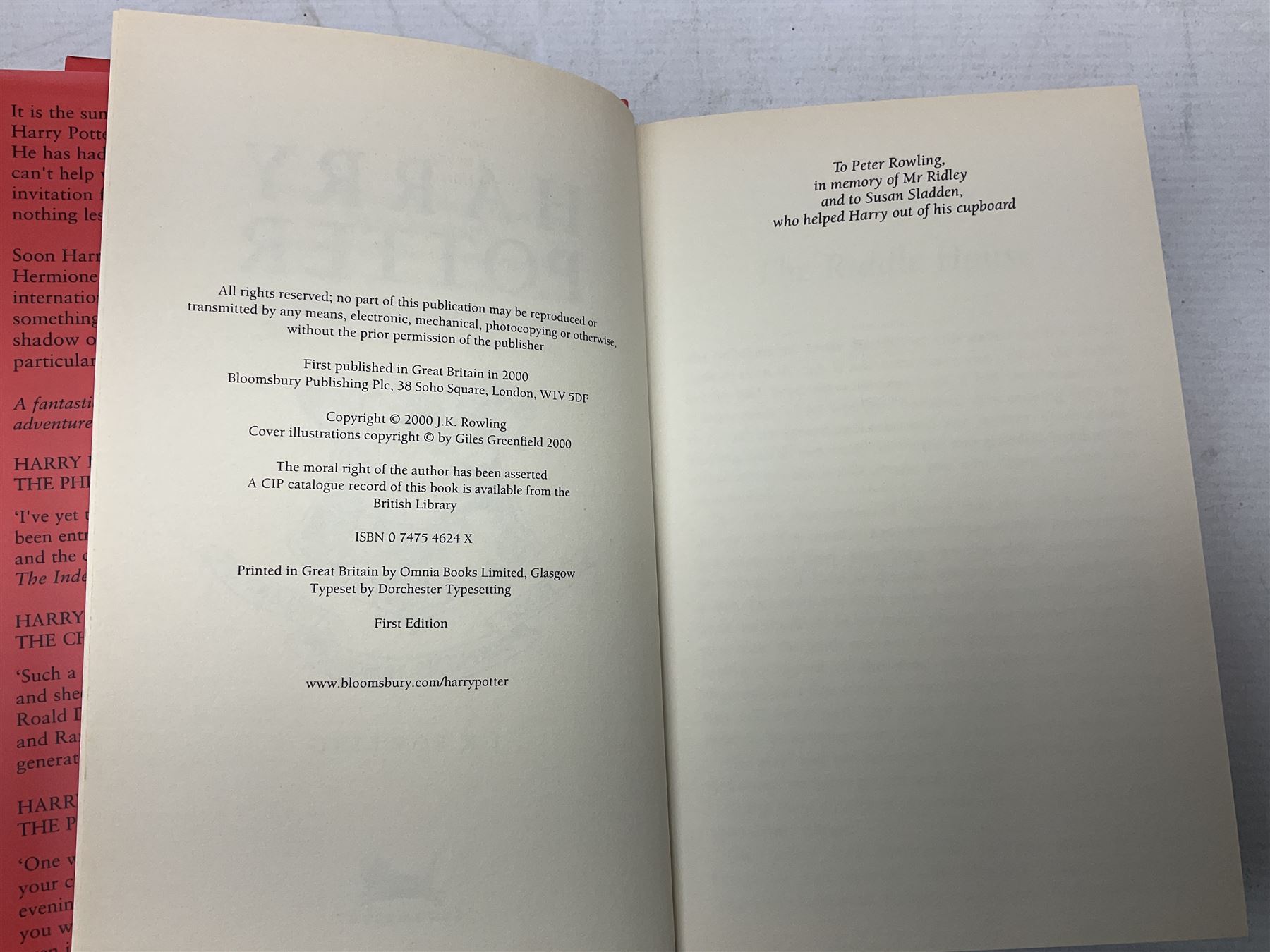 Collection of first edition books, to include J.K. Rowling; Harry Potter and the Goblet of Fire, Harry Potter and the Order of the Phoenix, Harry Potter and the Half Blood Prince, Harry Potter and the Deathly Hallows, Harrius Potter et Philosophi Lapis, G.P.Taylor; Shadowmancer, signed by author, Hans Hass; Men and Sharks, etc (15)    