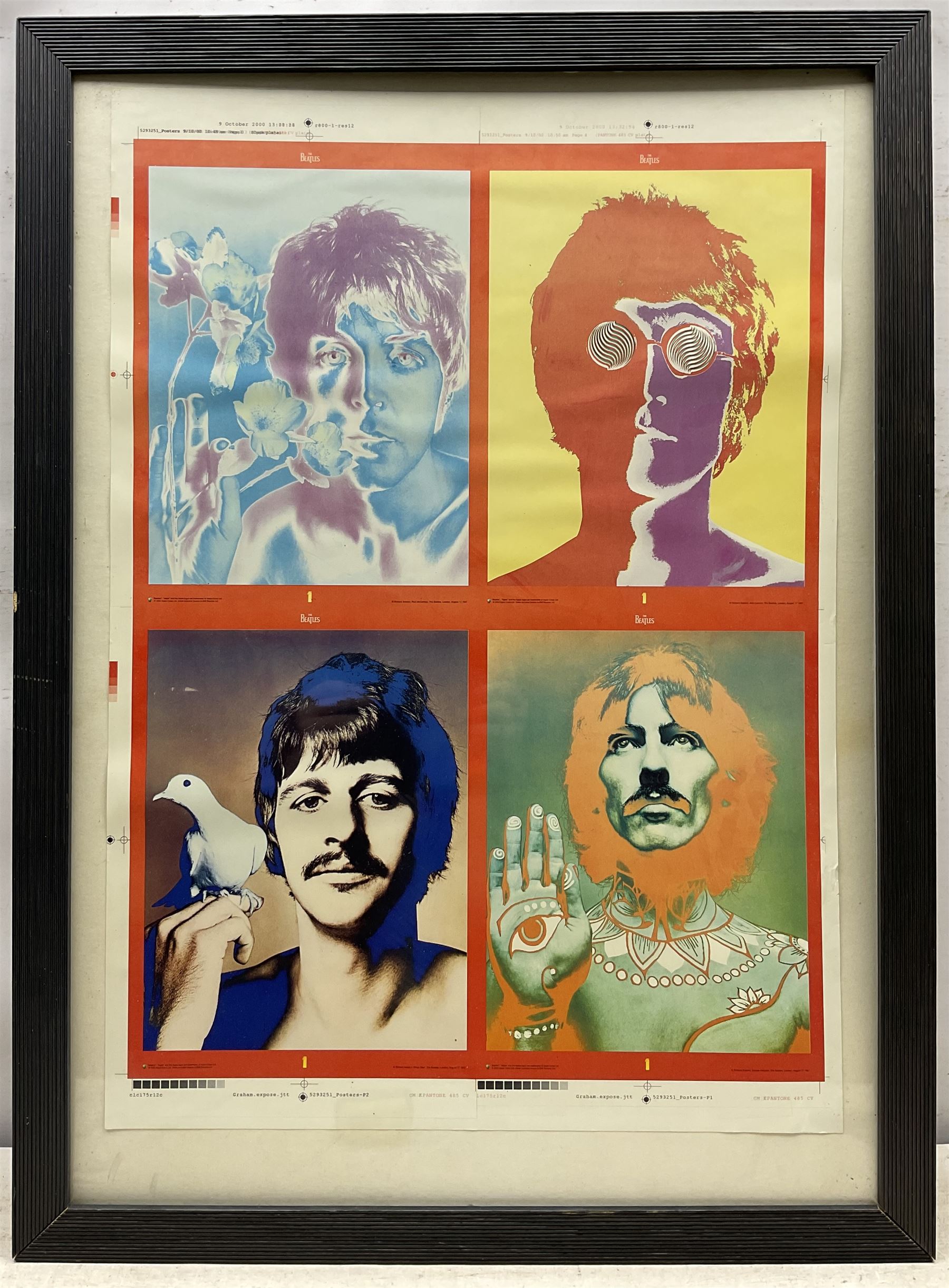After Richard Avedon (American 1923-2004): The Beatles Headshots, poster pub. 2002, 63cm x 44cm 