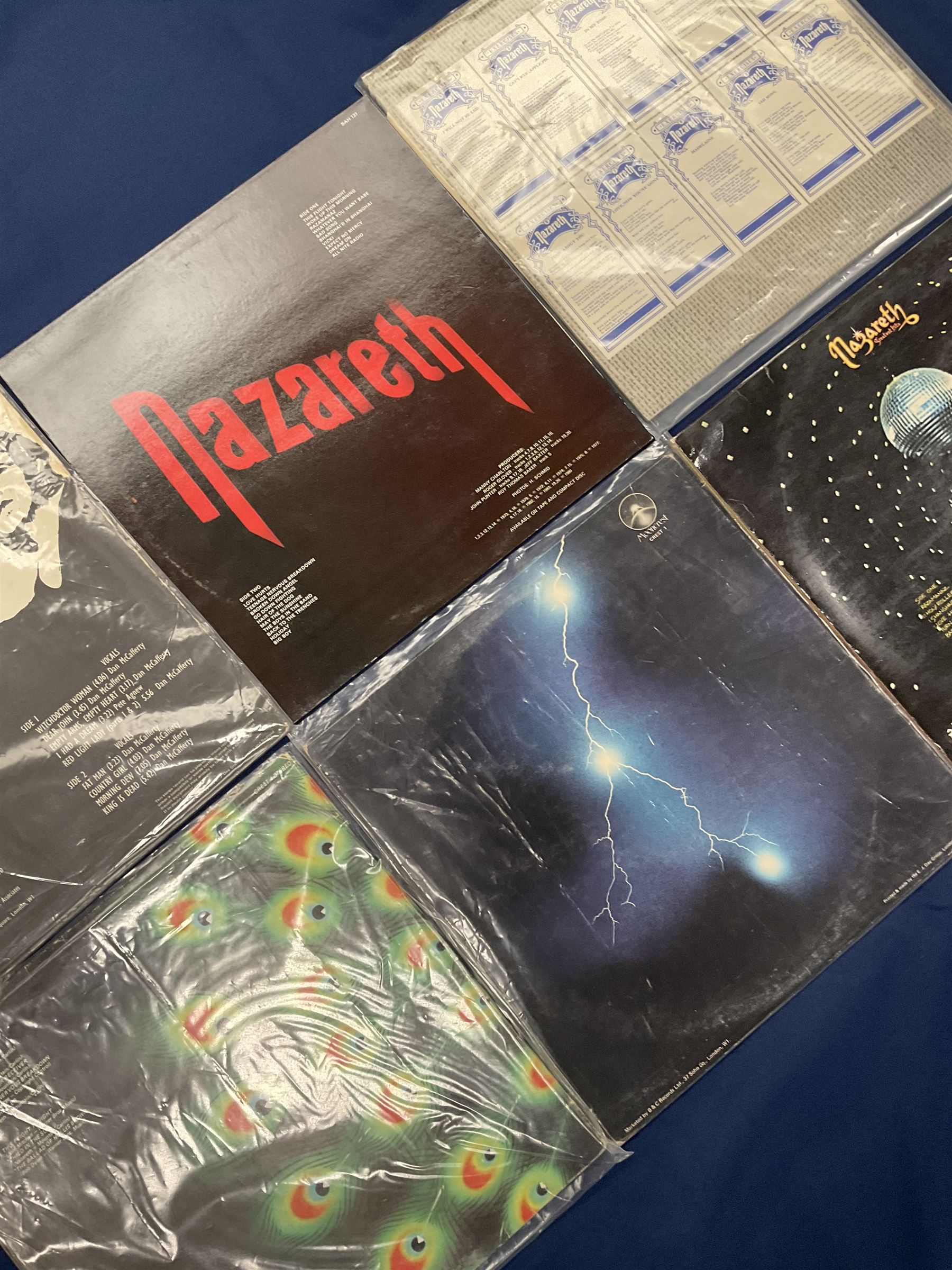 Nazareth vinyl LPs including 'Exercises', 'Raz Ama Naz', 'Loud 'N' Proud' etc (6)