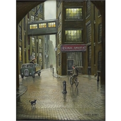 Steven Scholes (Northern British 1952-): 'The Clink Wharf Ltd. Clink Street Southwark London 1958', oil on canvas signed, titled verso 39.5cm x 29cm  