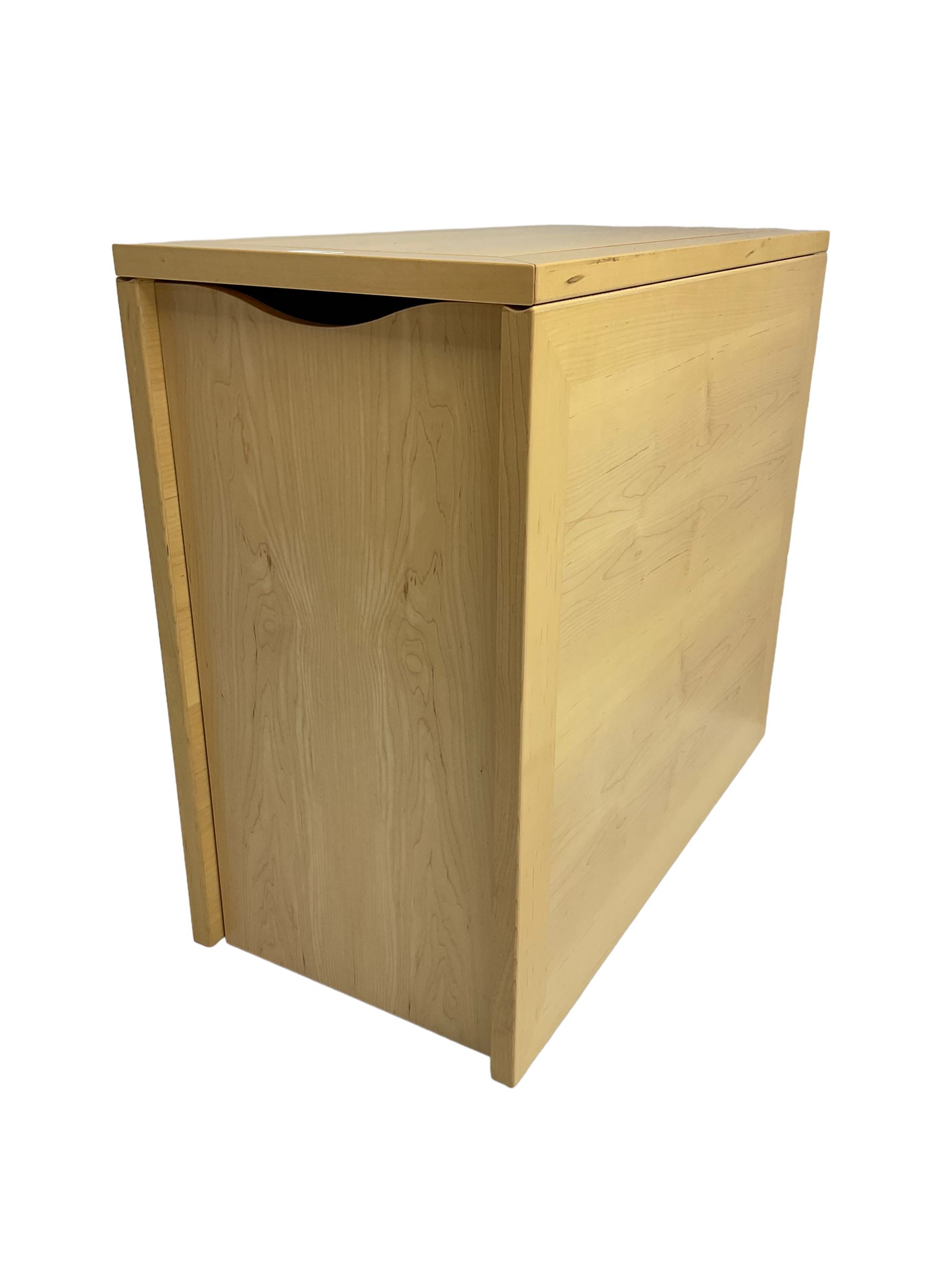 Skovby - 'SM101' drop leaf dining table, fitted with concealed storage compartment 