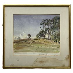 Frederick (Fred) Lawson (British 1888-1968): 'The Hill Top', watercolour signed titled and dated 1941, 23cm x 26cm