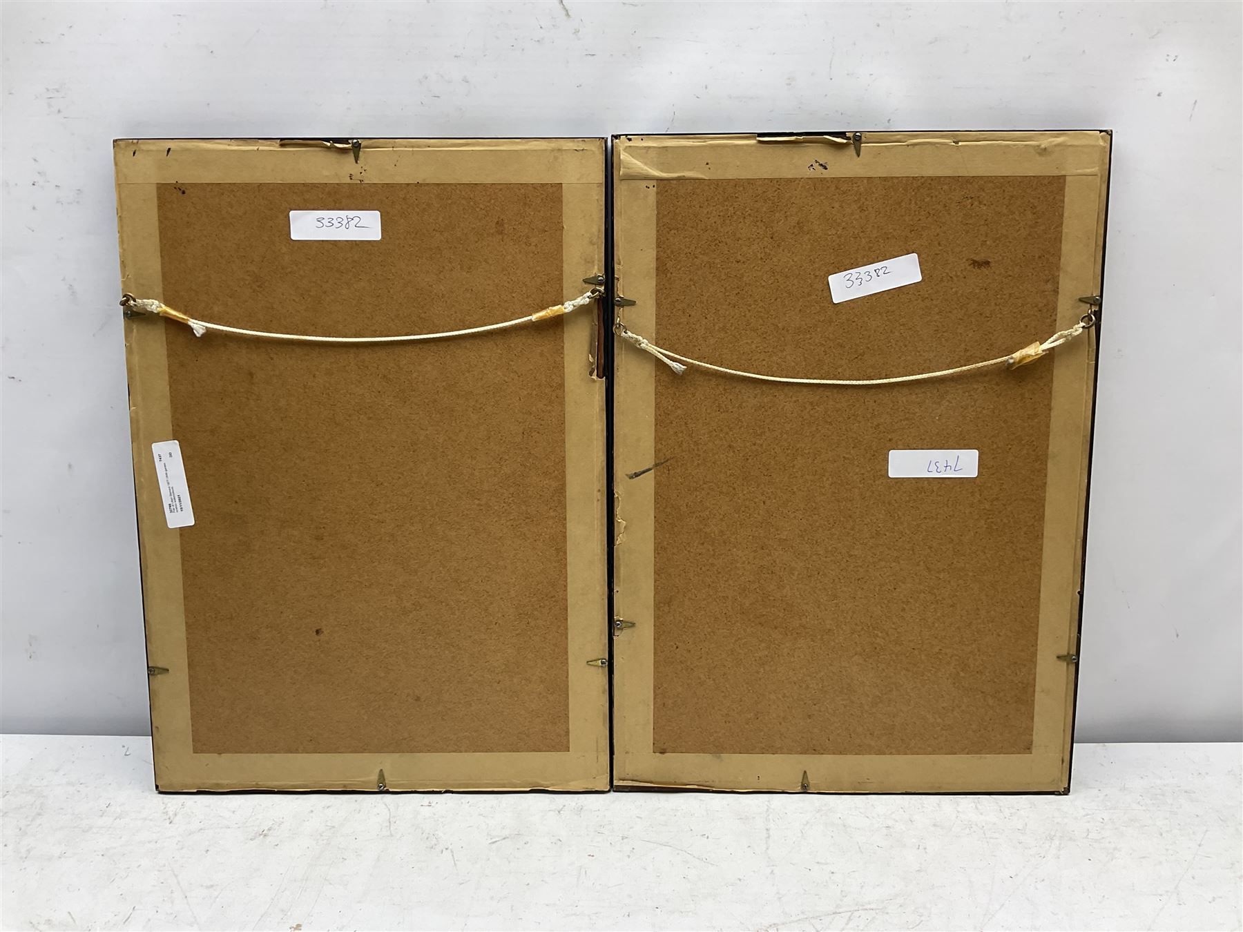 S Tomi (Japanese early 20th century): Dancing With Lanterns with Mt Fuji in Distance, pair woodblock prints signed 33cm x 24cm (2)