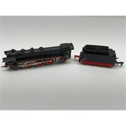 Marklin mini-club 'Z' gauge - DB Diesel Co-Co type locomotive; DB 0-6-0 Rangierlok type shuttle locomotive probably no.8864; and another DB 0-6-0 locomotive probably no.8800; together with an unmarked DB 4-6-2 tender locomotive and DB 2-6-0 tender locomotive; all unboxed (5)