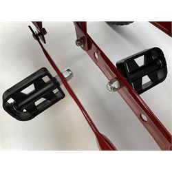 Red child's tin-plate pedal car with chrome detail, by Posh Paddles, Scarborough, H56cm, L80cm