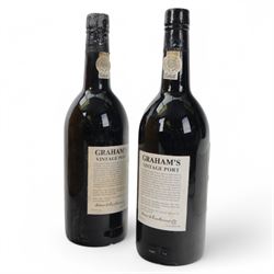 Graham's 1983 vintage port, 75cl unknown proof, twelve bottles, cased