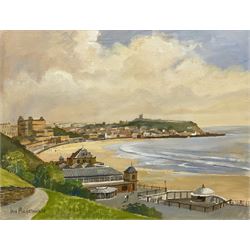 Don Micklethwaite (British 1936-): The Spa and South Bay Scarborough, acrylic on canvas signed 31cm x 41cm