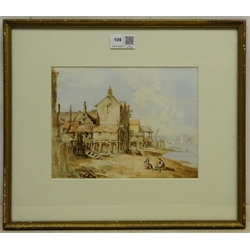 George Chambers Snr. (British 1803-1840): 'Houses on the Thames', watercolour and pencil signed 17cm x 22.5cm 
Provenance: private collection purchased David Duggleby 9th June 2014 Lot 43