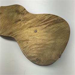 Scratch built hardwood Hawaiian electric guitar with eight strings L82cm