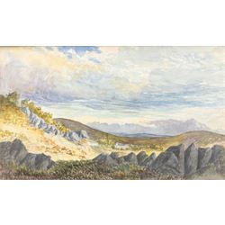 John Linnell (British 1792-1882): The Church in the Valley, watercolour signed and dated 1...