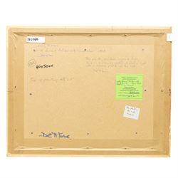 Barry De More (Yorkshire 1948-2023): 'The Precinct Halifax with Town Hall', oil on canvas signed and dated '90, inscribed verso 28cm x 38cm
Provenance: consigned by the artist's widow