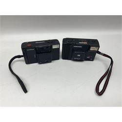 Four Olympus cameras, to include AF10 Super, XA2, Shoot & Go and Supertrip examples, together with Miranda ME-Z and Miranda ME-X DX cameras, an Agfa Optima camera with Agfa Paratonic DIN ASA Solitar 1:2.8/40 lens, Canon Snappy S camera and a Fujifilm Fine Pix S5700 camera, serial no 7WE12368 (8)