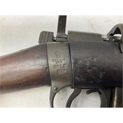 WW1 Lee Enfield SMLE bolt-action rifle, dated 1918, with single barrel band and bayonet fitting L113cm FIREARMS CERTIFICATE REQUIRED OR RFD