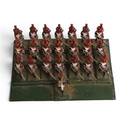 Collection of hand-painted 25-28mm lead soldiers, including Roman soldiers, Napoleonic Soldiers and Mounted Cavalry etc