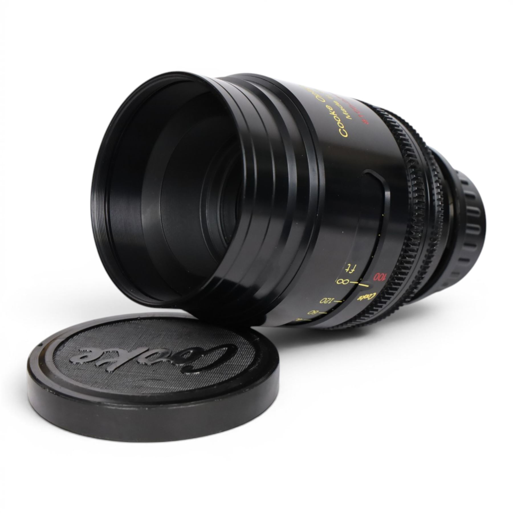 Cooke Mini S4/i 100mm T2.8 prime lens with PL mount, serial no. 8100-0714, with front and back lens caps