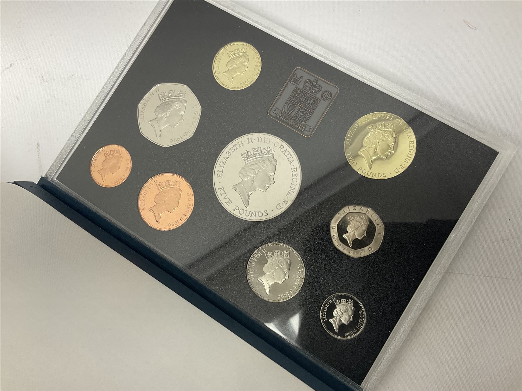 Six The Royal Mint United Kingdom proof coin collections, dated 1995, 1996, 1998, 2002, 2006 and 2007 all cased with certificates