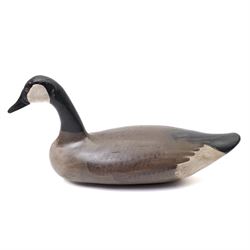 Carved decoy model of a Goose, c1900, W61cm