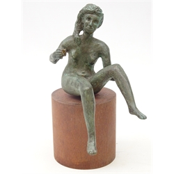  Claudio Parigi (Italian 1954-) bronze figure 'Selfie', signed Parigi on plinth, H16.5cm including plinth  