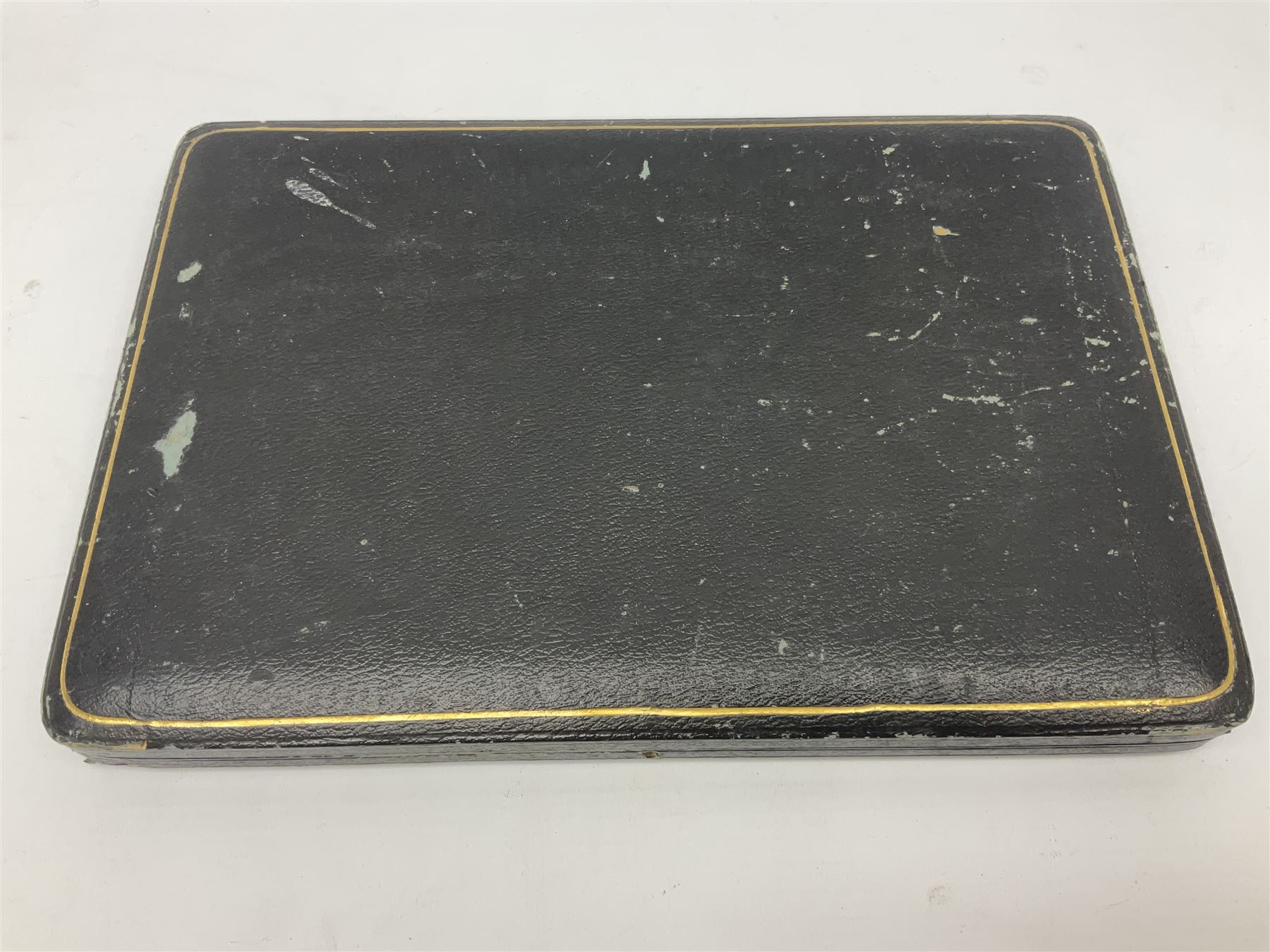 Cased set of six silver handled dessert knives and forks, hallmarked 