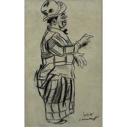 Dame Laura Knight (Staithes Group 1877-1970): 'Goliath' the Clown, charcoal signed and titled 31cm x 19cm
Provenance: private collection; David Duggleby Ltd. Whitby 14th September 2004 Lot 58; with Simon Wood (Staithes Group Paintings), Brockfield Hall, York; Blond Fine Art Ltd., Sackville St., London; the Artist's Studio, labels verso